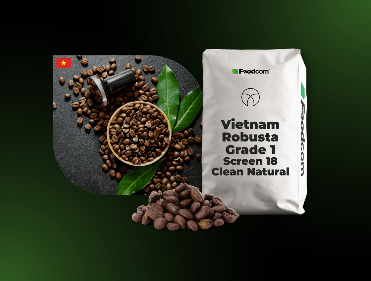 Vietnam Robusta Grade 1 Screen 18 Clean Natural Washed