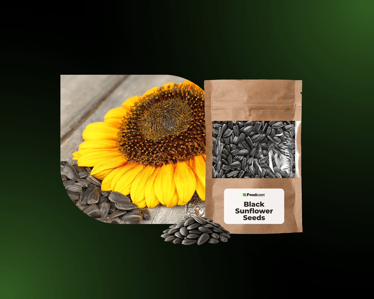 Black sunflower seeds