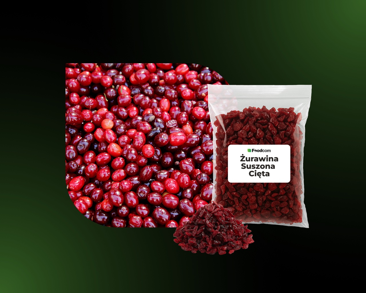 Żurawina Suszona Cięta Żurawina Suszona Cięta